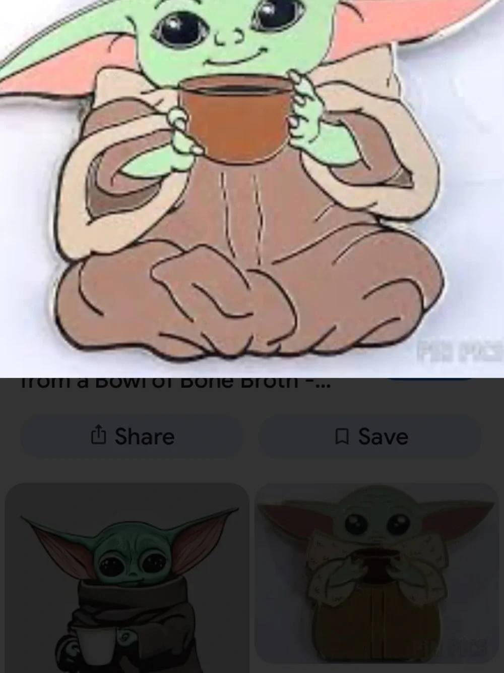 Star Wars Grogu Enamel Pin – Green, Brown & Pink Accents